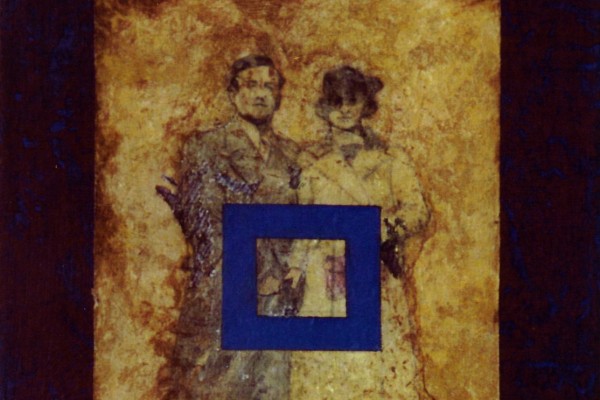 Couple au carré bleu